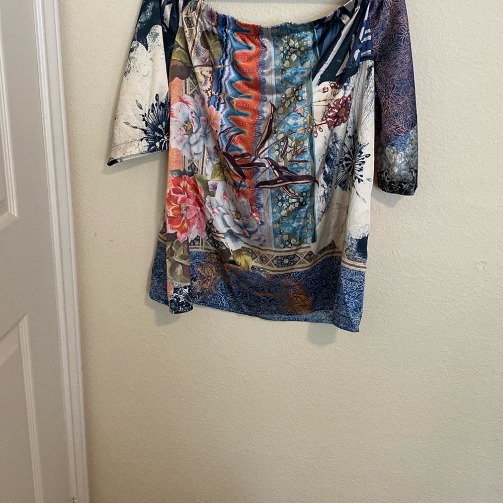 Chico's Multicolor Patchwork Blouse - image 1
